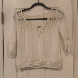 White dress top with laced design top